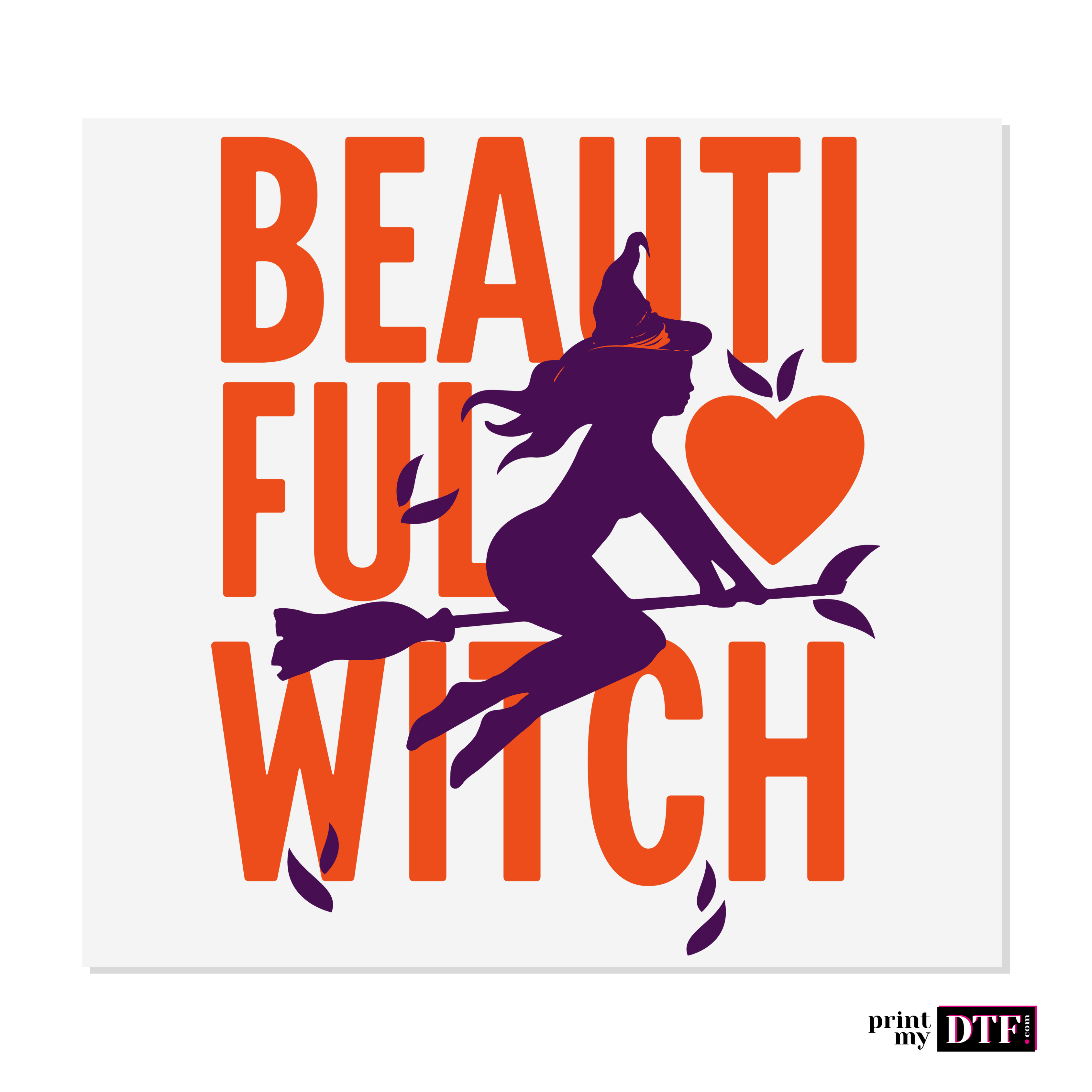 Design prêt à presser - Beautiful witch - Transfert DTF