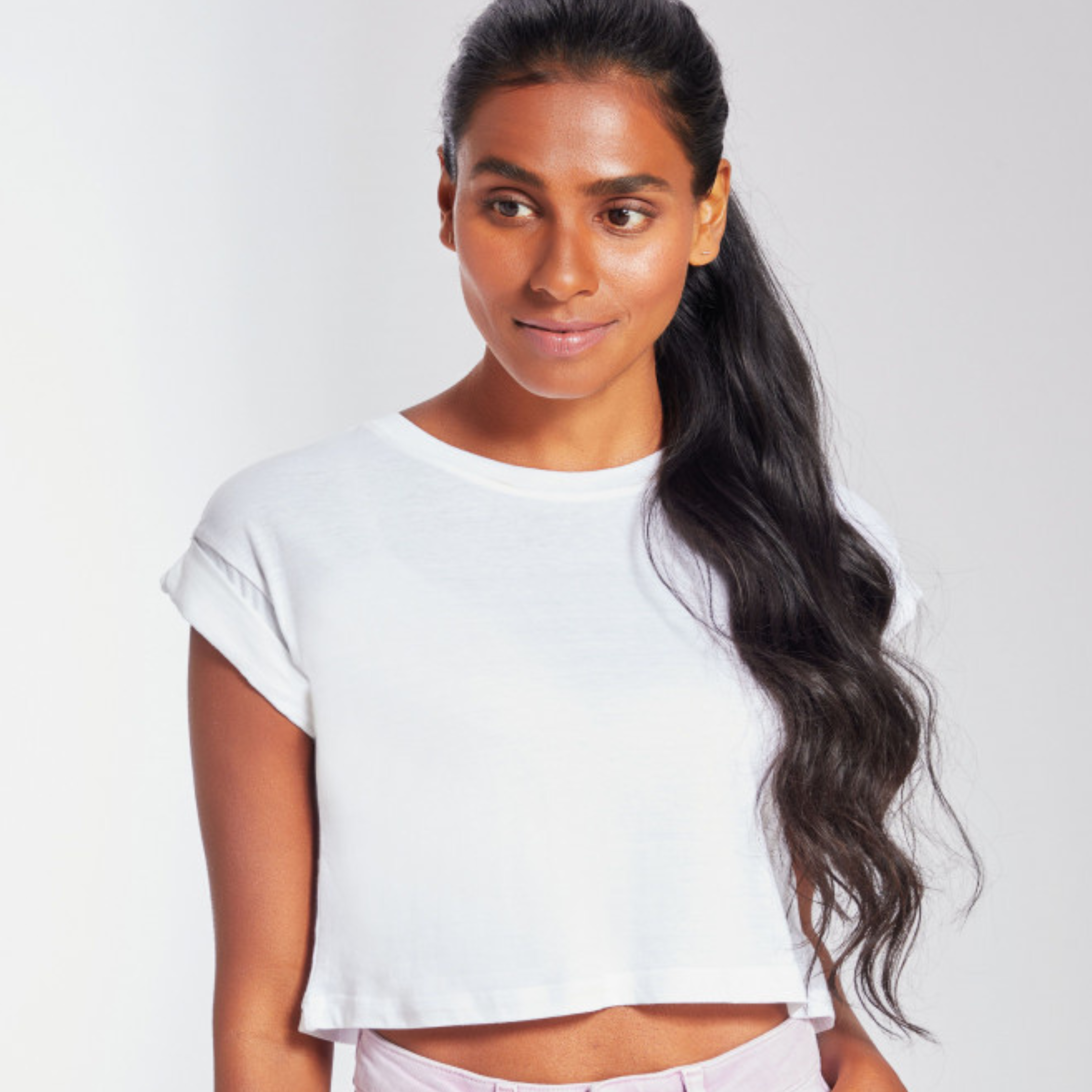 T-shirt crop top femme - MT096