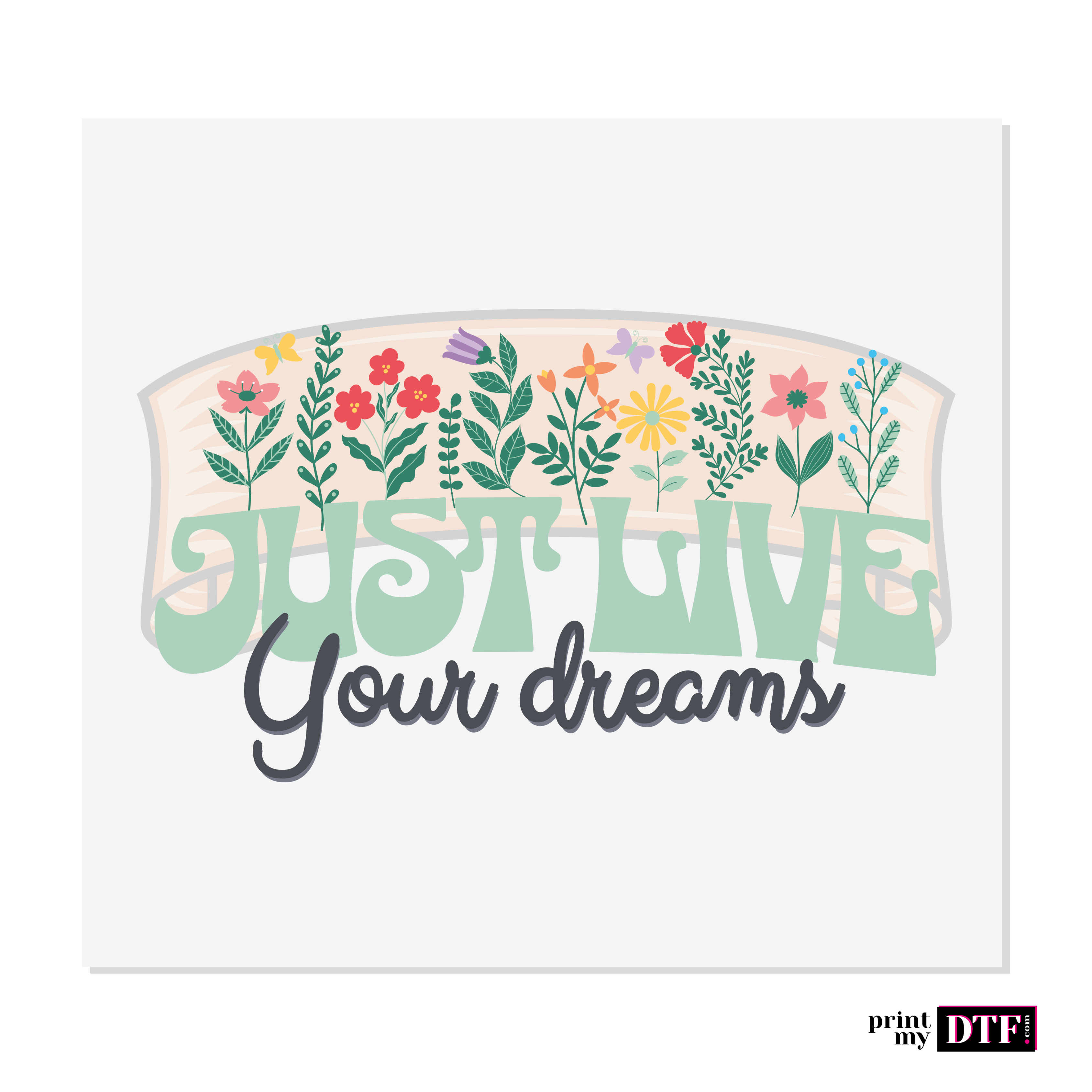 Sticker prêt à poser - Just live your dreams - Sticker UV DTF