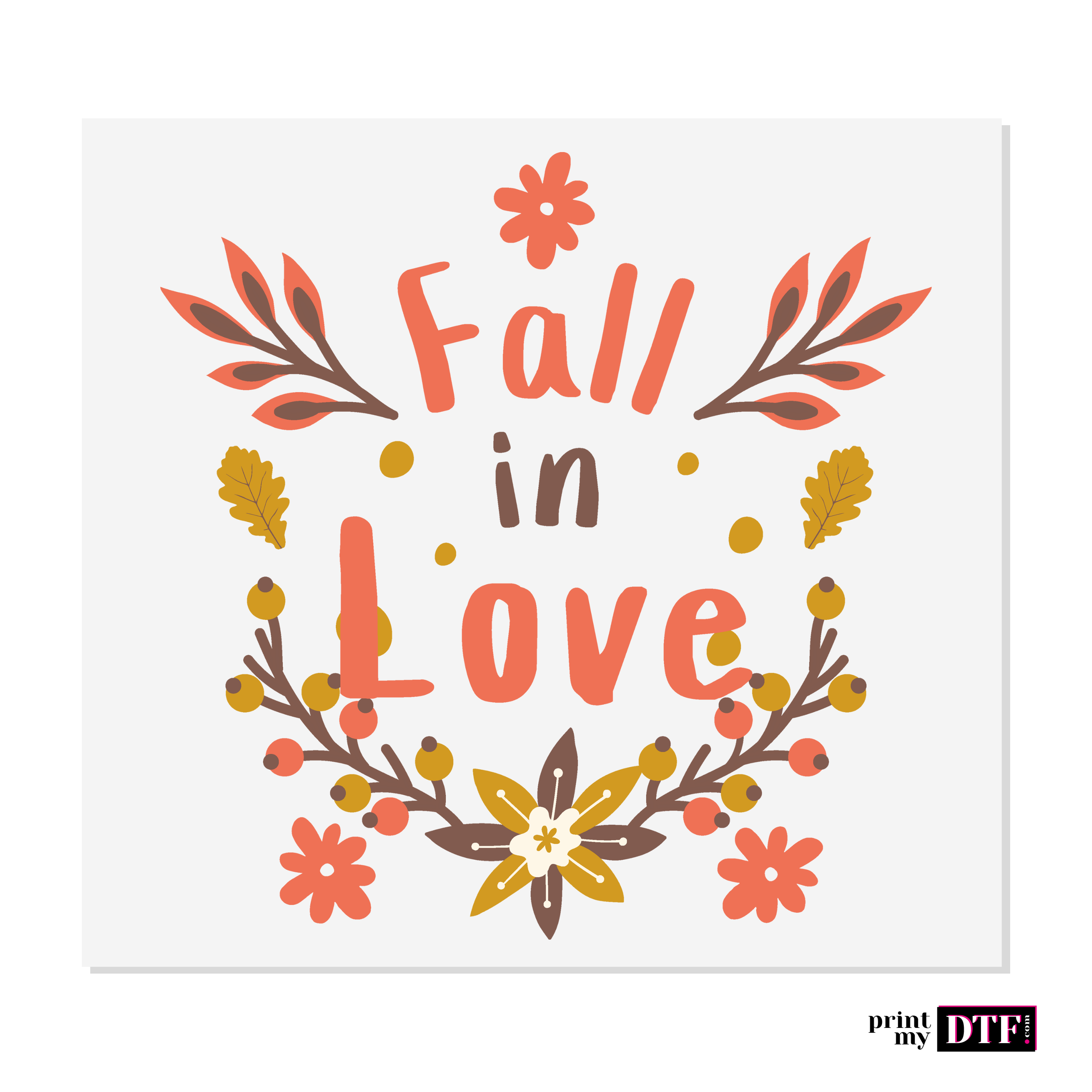 Sticker prêt à poser - Fall in love - Sticker UV DTF