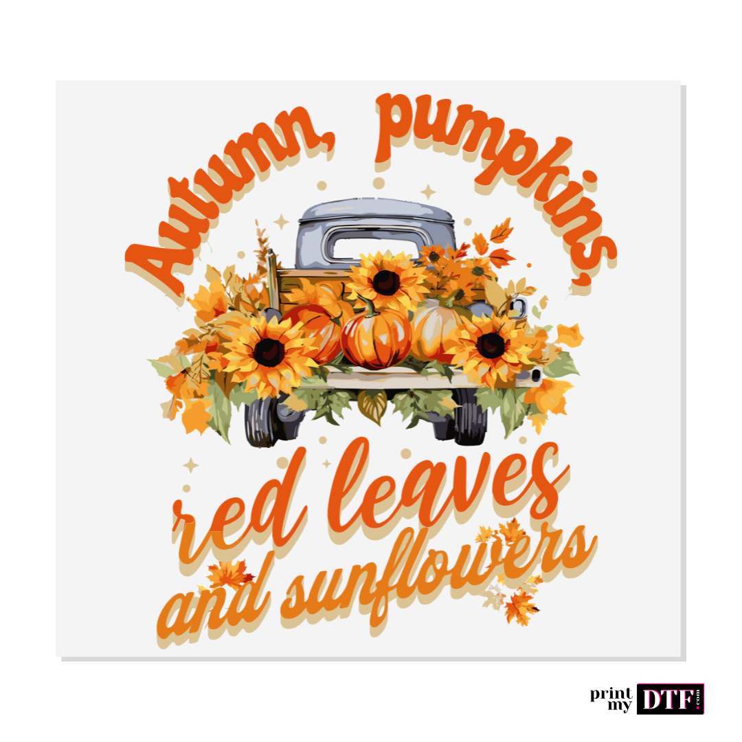 Design automne stickers UV DTF