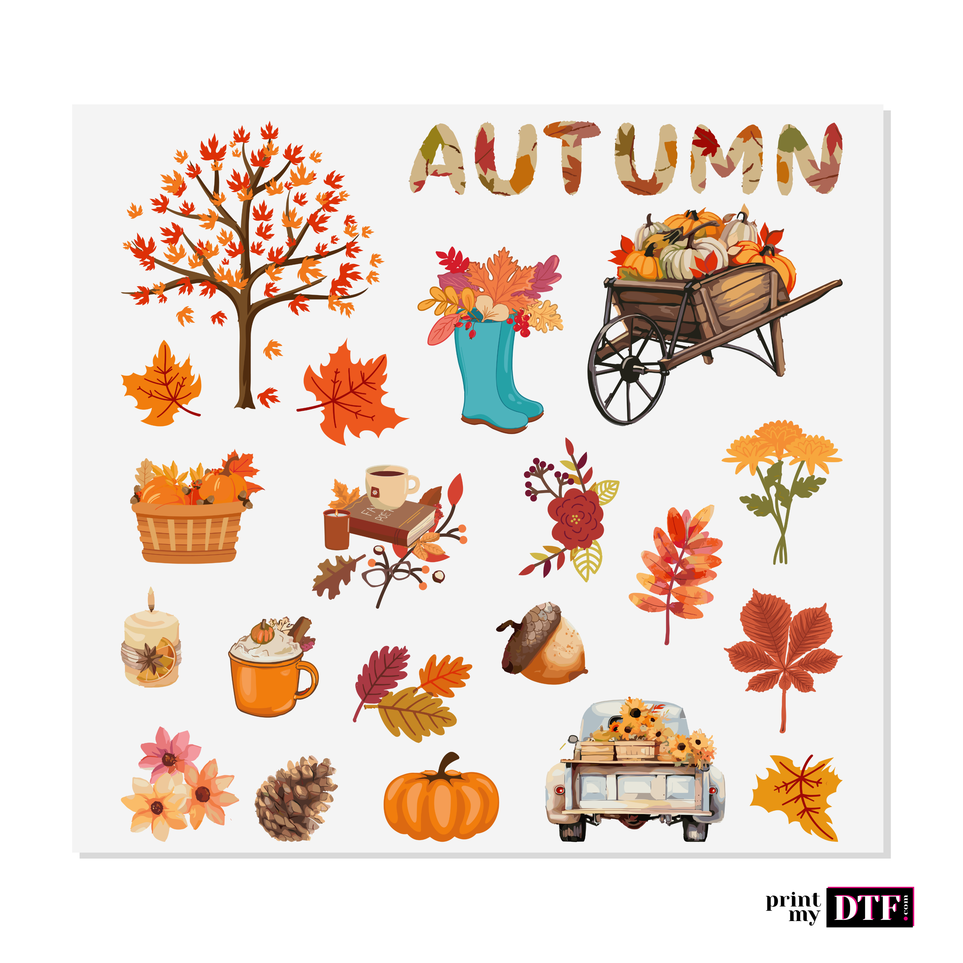 Sticker prêt à poser - Autumn Vibes - Sticker UV DTF